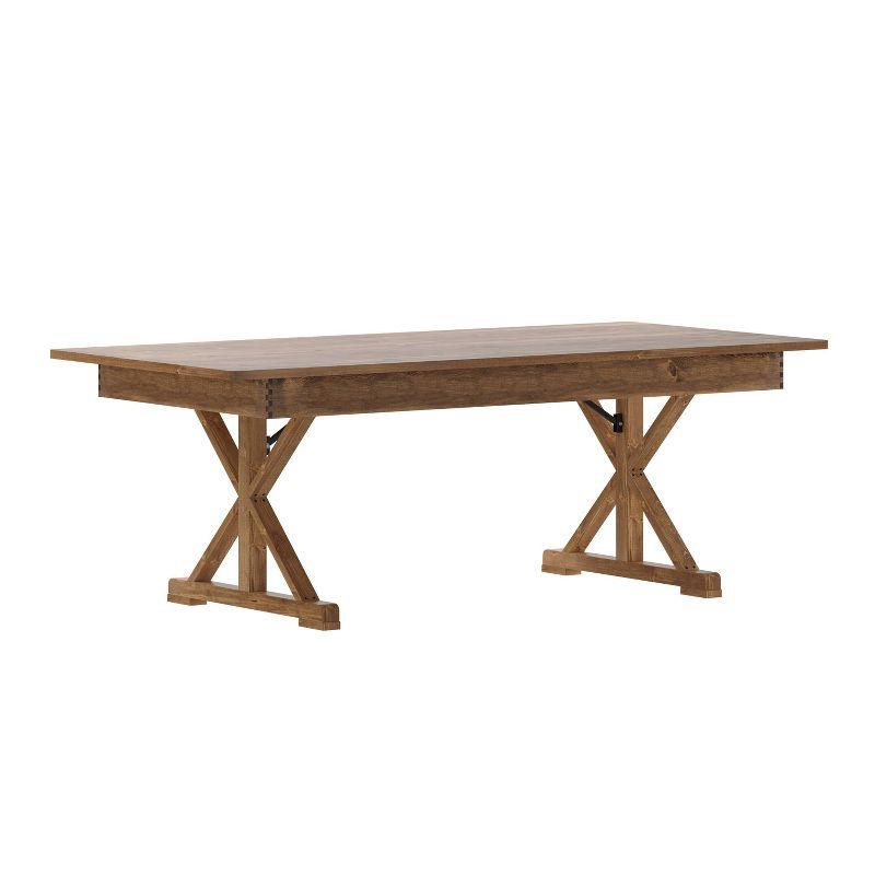 Taylor & Logan 84"x40" Hamish Rectangular Dining Table Brown: Seats Up to 8, Wood Frame, 1-Year Warranty