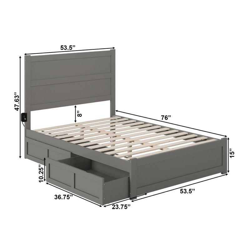 Noho Bed with Footboard and 2 Drawers - AFI