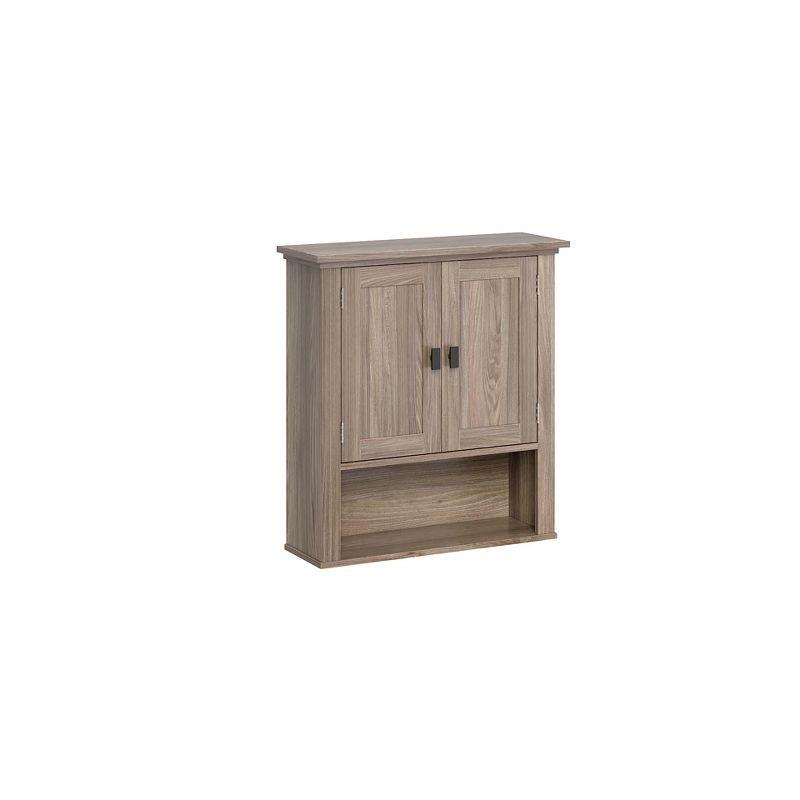 Hayward Dark Veneer Two-Door Wall Cabinet with Adjustable Shelf