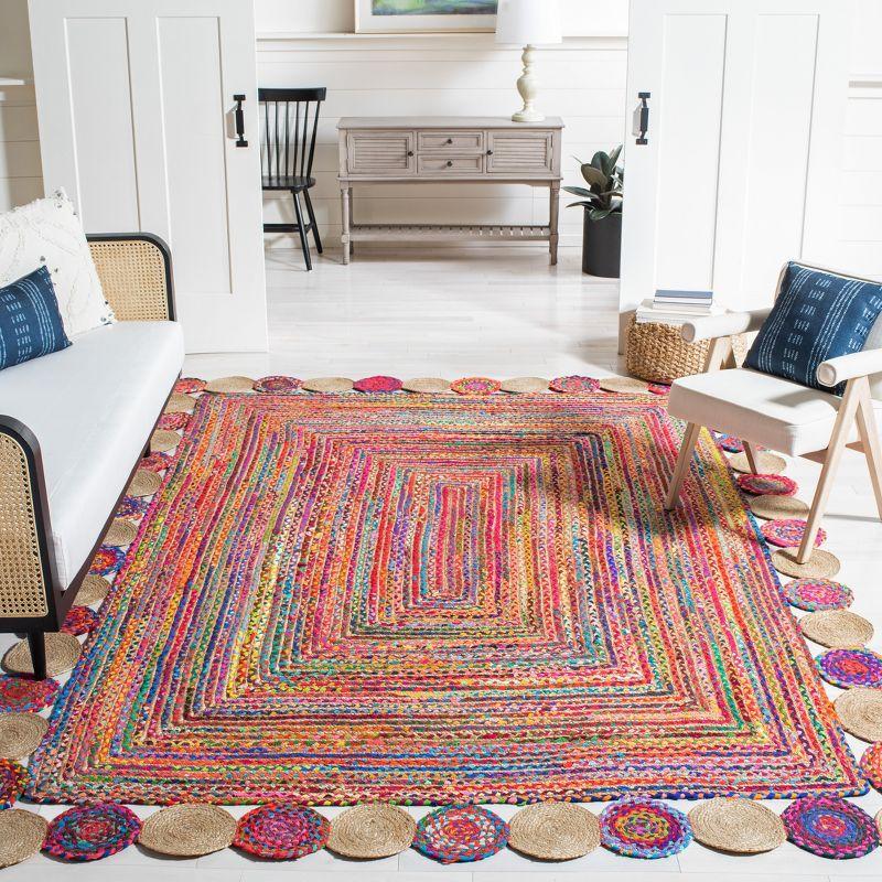 Boho-Chic Cape Cod 9' x 12' Hand-Woven Red Cotton Area Rug