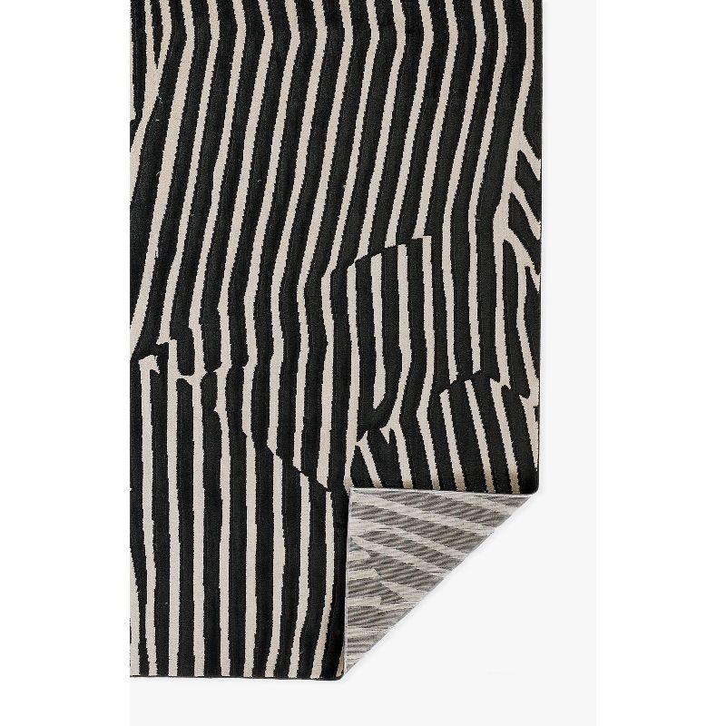 Momeni 2'3"x7'6" Xander Everly Machine Loomed Runner Rug Black: Geometric Pattern, Indoor, Low Pile, Polyester & Polypropylene
