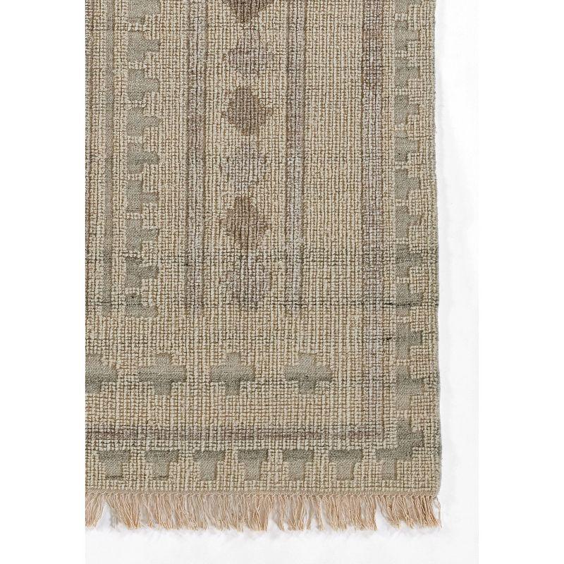 Handwoven Ivory Wool Rectangular 8' x 10' Area Rug