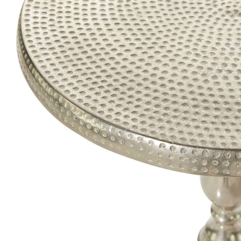 Hammered Metal Accent Table Silver - Olivia &#38; May