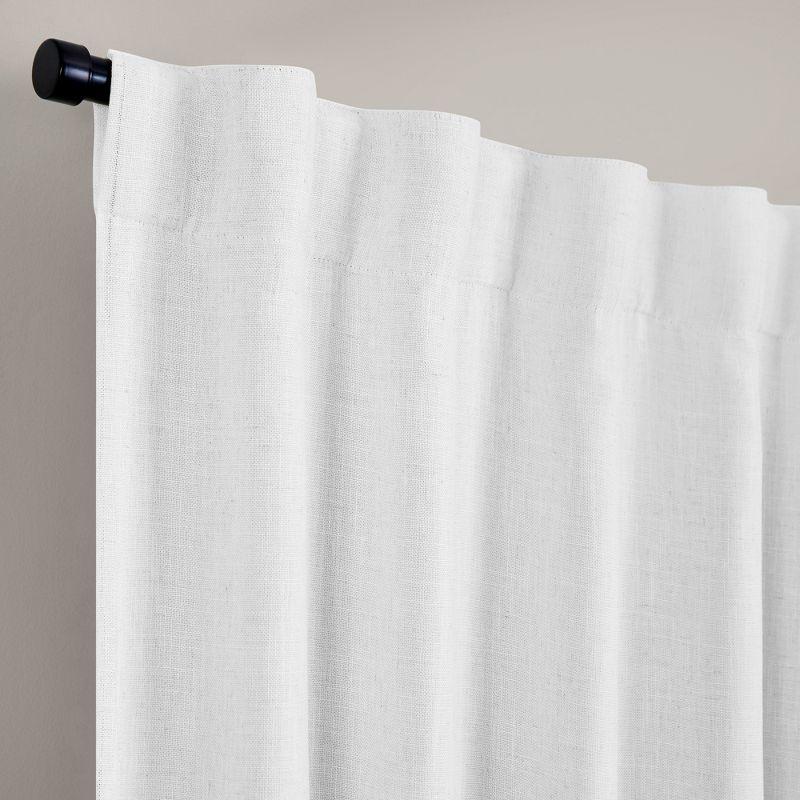 Harrow Solid Texture Room Darkening Single Window Curtain Panel - 52" x 95" - White - Elrene Home Fashions