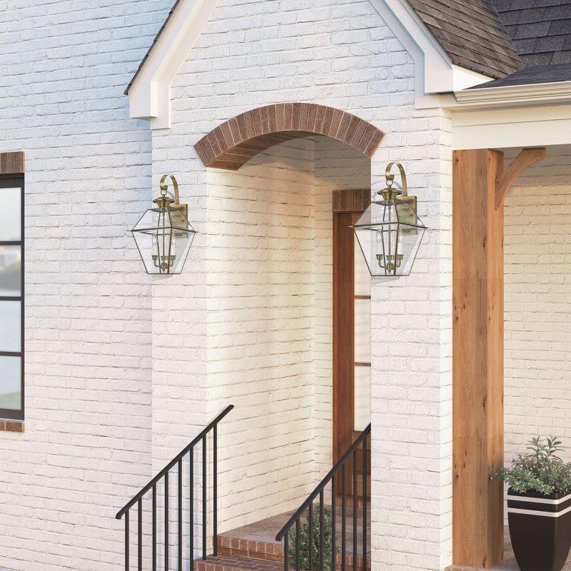 Livex Lighting Westover 3 - Light Wall Light in  Antique Brass