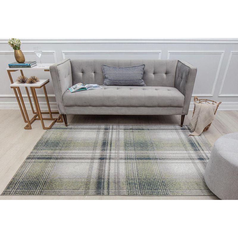 Rugs America Jaelyn Plaid Contemporary Area Rug