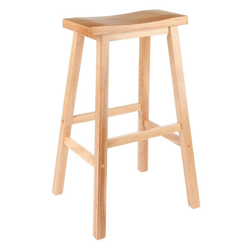 Natural Beech Wood 29" Saddle Seat Bar Stool