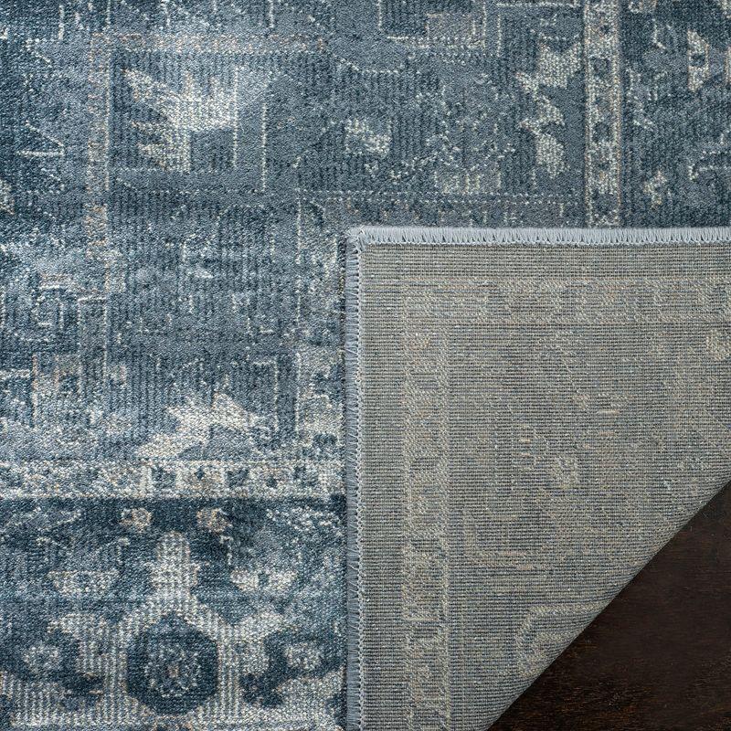 Vintage VTG114 Power Loomed Indoor Skid-Resistant Runner Rug - Blue - 2'2"x8' - Safavieh