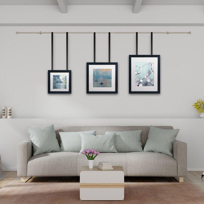 Lavish Home Decorative Modern Square Finials & Hardware- For Home Decor in Bedroom, Living Room & Kitchen- 66-120-Inch (Gray)