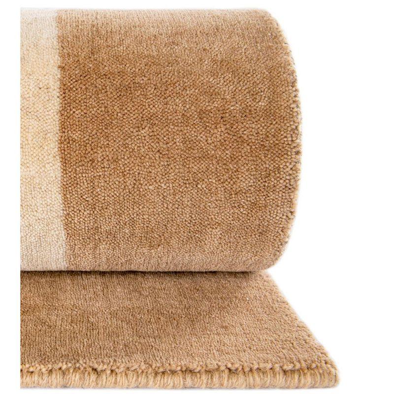 Jill Zarin Natural Wool Collection Area Rug - Somerset (2'  x 6' 1" Runner Latte Brown/Ivory)