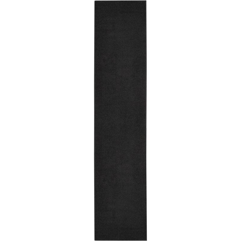 Sleek Essentials Black Synthetic Indoor/Outdoor Area Rug