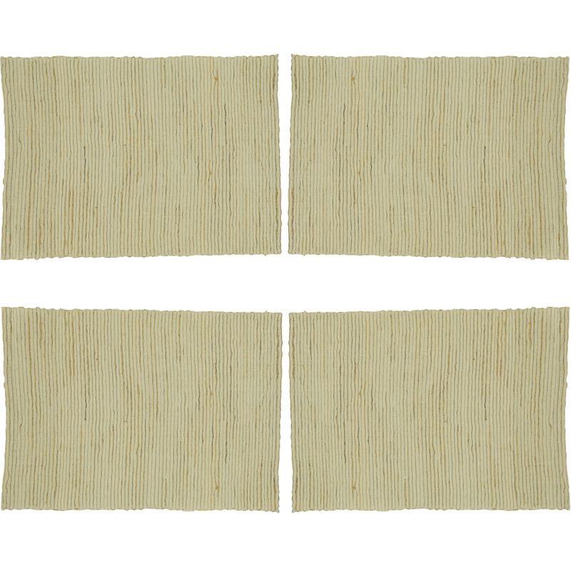 Saro Jayapura Collection 95% Water Hyacinth - 5% Polyester No Pattern Rectangle Placemat (Set of 4)