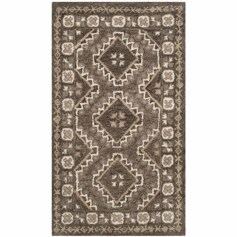 Bella BEL672 Hand Tufted Accent Rug - Brown/Taupe - 2'6"x4' - Safavieh.