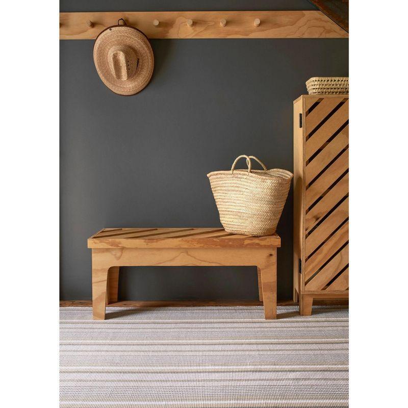 Gradation Ticking Handwoven Cotton Rug
