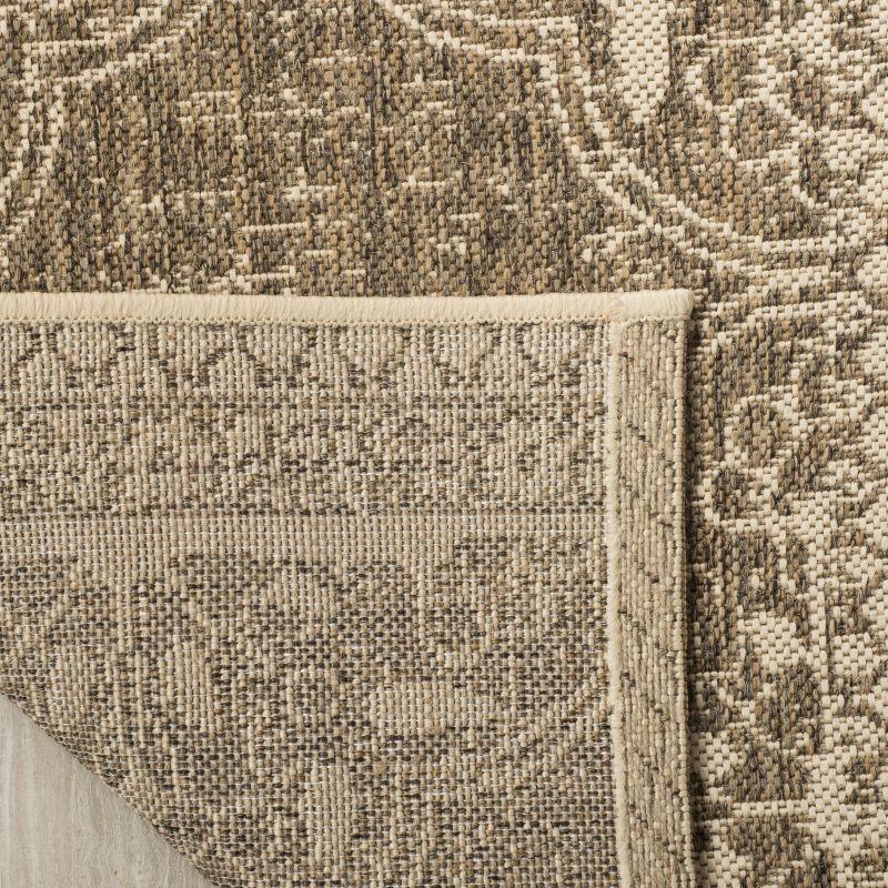 Linden LND174 Power Loomed Area Rug - Cream/Beige - 6'7"x6'7" - Safavieh