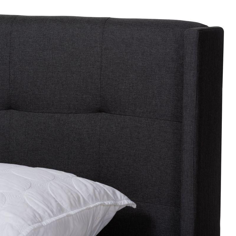 Lisette Fabric Upholstered Bed - Baxton Studio