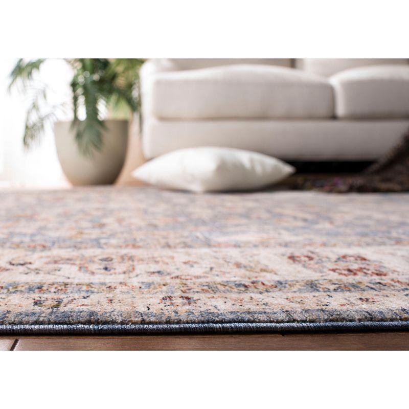 Elegant Light Blue Vintage-Inspired 8' x 10' Synthetic Area Rug