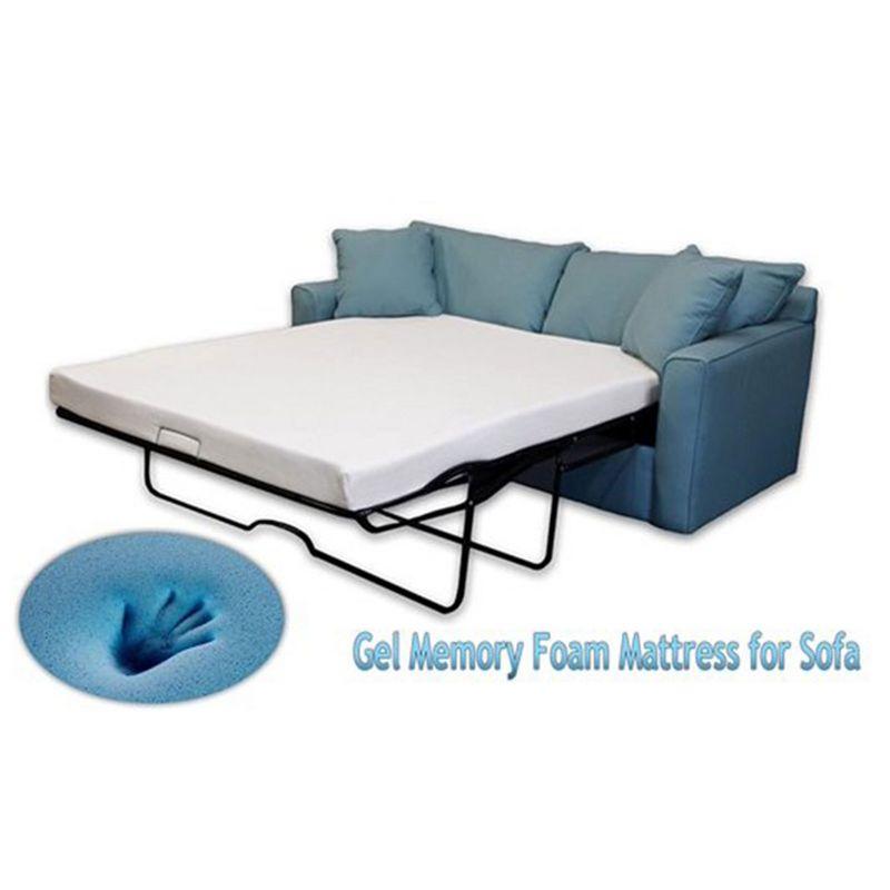 Queen Gel Memory Foam Convertible Sofa Bed Mattress