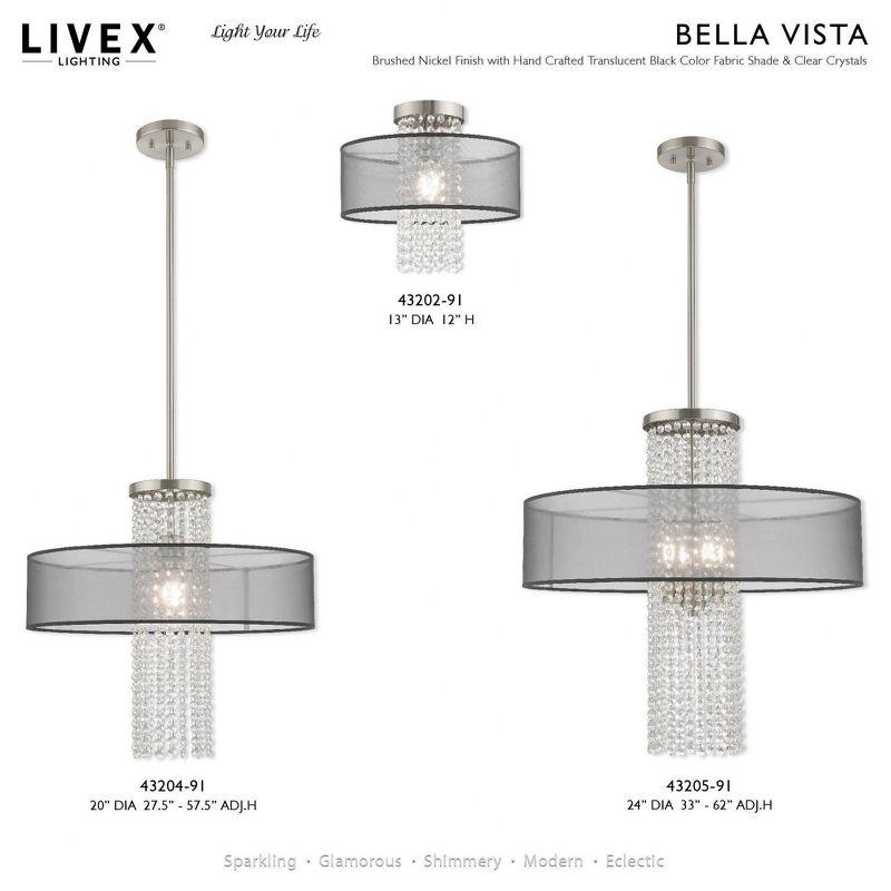Livex Lighting Bella Vista 1 - Light Chandelier in  Brushed Nickel