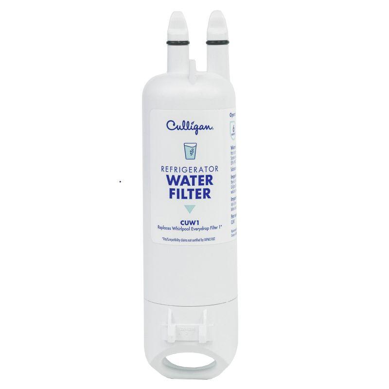 Culligan CUW1 Replacement Whirlpool (EDR1RXD1 WHR1RXD1 KAD1RXD1) Refrigerator Water Filter 1: Filters Lead, Mercury, Chlorine, VOCs