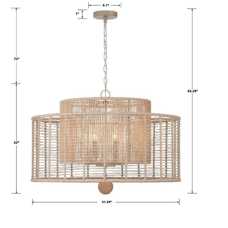 Crystorama Lighting Jayna 8 - Light Chandelier in  Burnished Silver