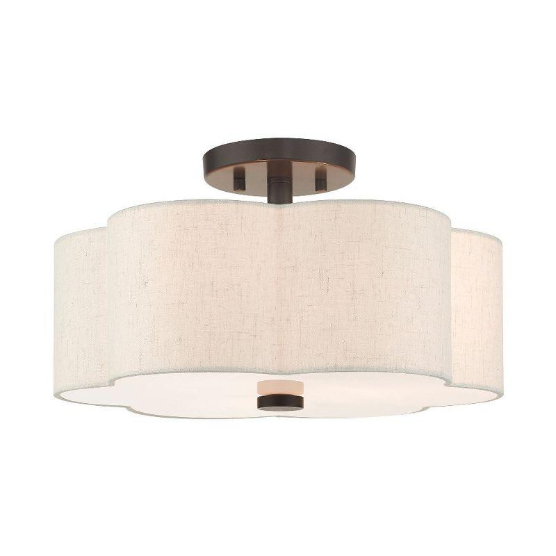 Livex Lighting Solstice 3 - Light Semi-Flush Mount in  English Bronze