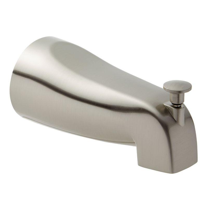 Brushed Nickel Wall Mounted Bathtub Spout with Diverter