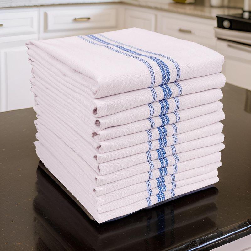 KAF Home Farmhouse Stripe Set Of 12 Kitchen Towels - 15" x 25"