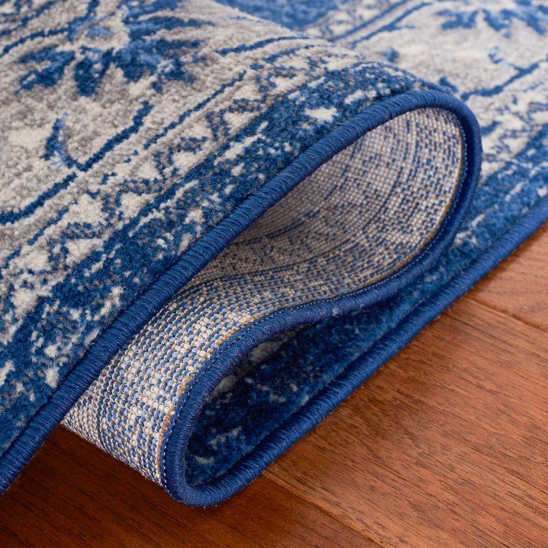 Brentwood BNT826 Power Loomed Indoor Area Rug - Ivory/Navy - 6'7"x6'7" - Safavieh