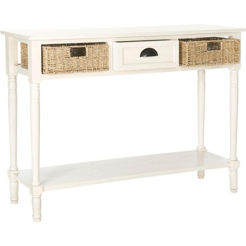 Winifred Wicker Console Table With Storage  - Safavieh