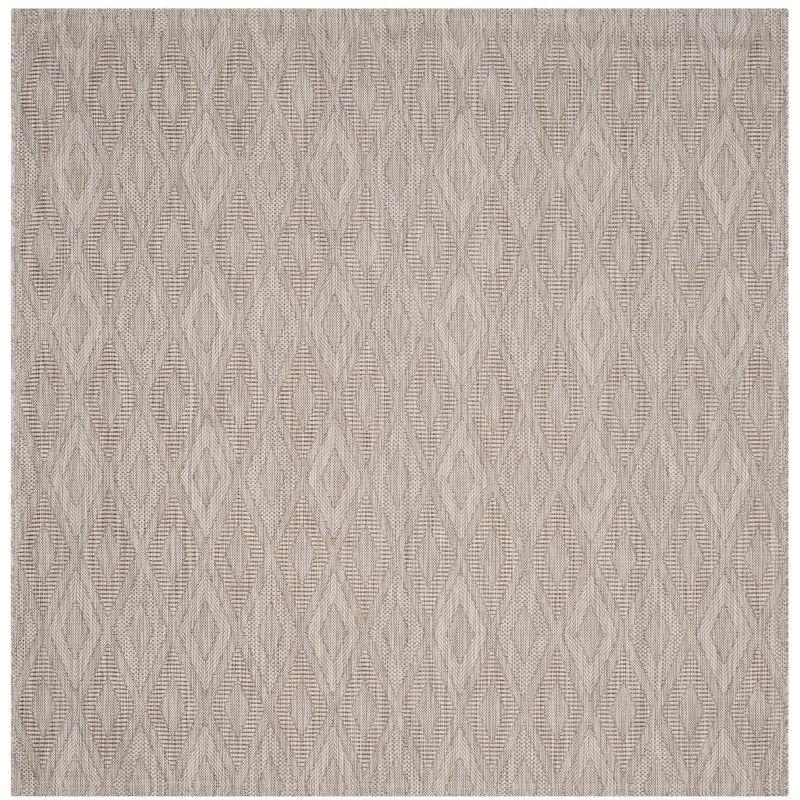Courtyard CY8522 Power Loomed Indoor and Outdoor Area Rug - Beige/Beige - 6'7"x6'7" - Safavieh