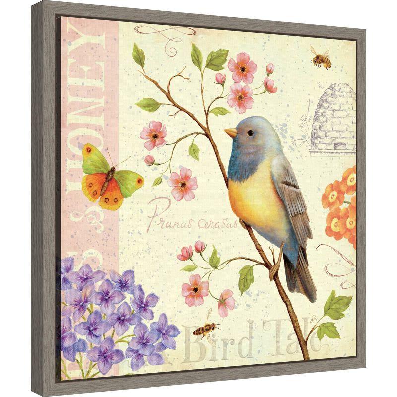 Amanti Art Birds and Bees I by Daphne Brissonnet Canvas Wall Art Print Framed 16-in. x 16-in.