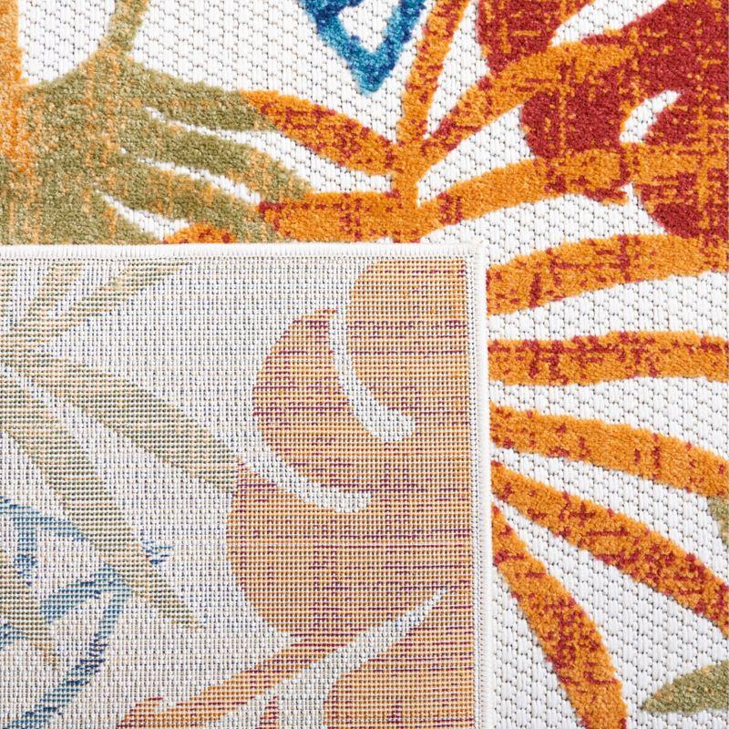 Cabana CBN831 Power Loomed Indoor and Outdoor Area Rug - Creme/Red - 3'x5' - Safavieh.