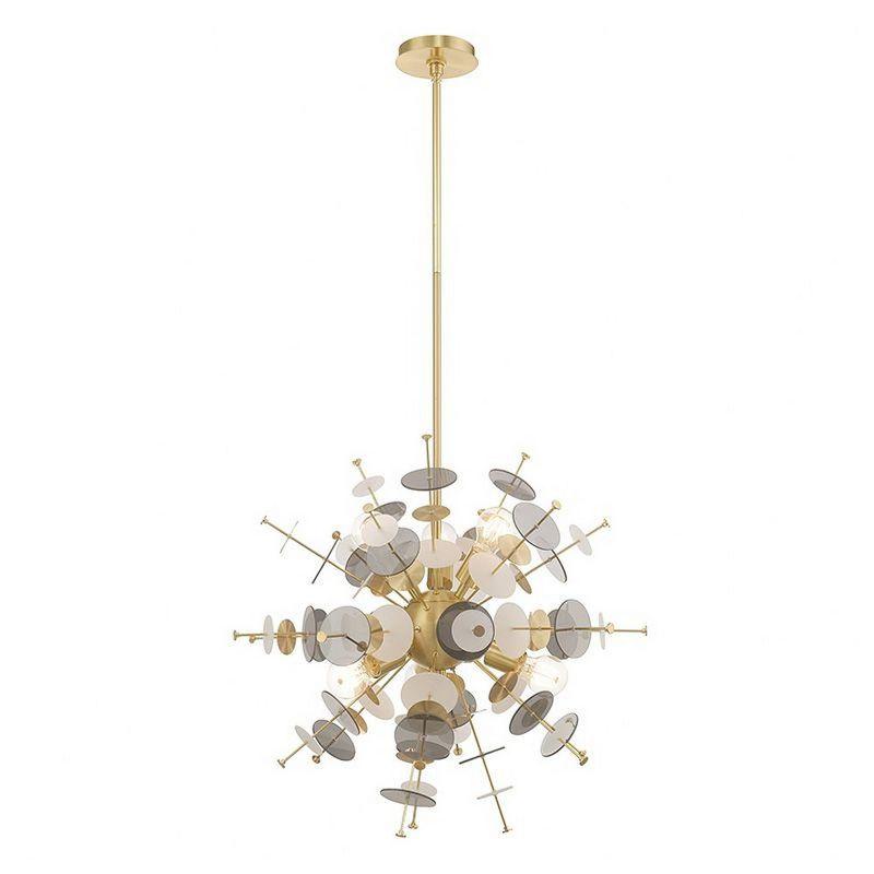 Livex Lighting Circulo 6 - Light Chandelier in  Satin Brass