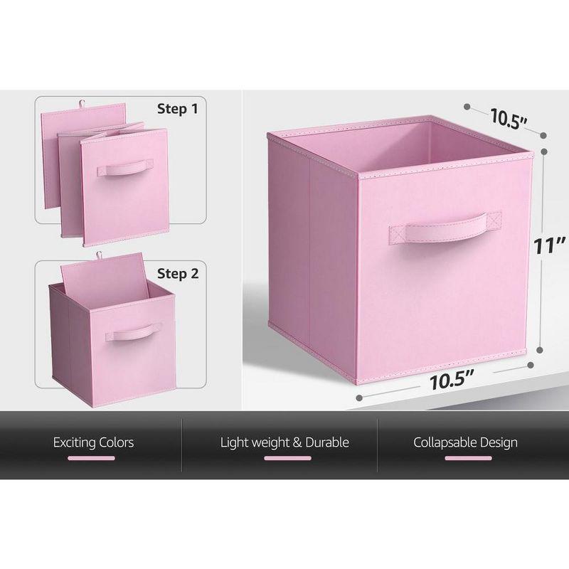 Sorbus 11 Inch Cube Storage Organizer Bins - 6 Pack