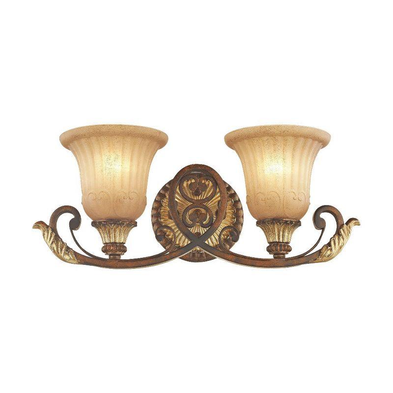 Livex Lighting Villa Verona 2 - Light Vanity in  Verona Bronze/Aged Gold Leaf