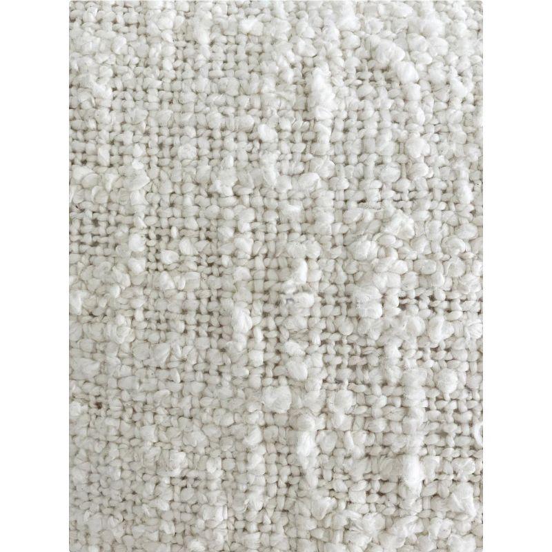 Cozy Cotton White Boucle Euro Pillow 26x26