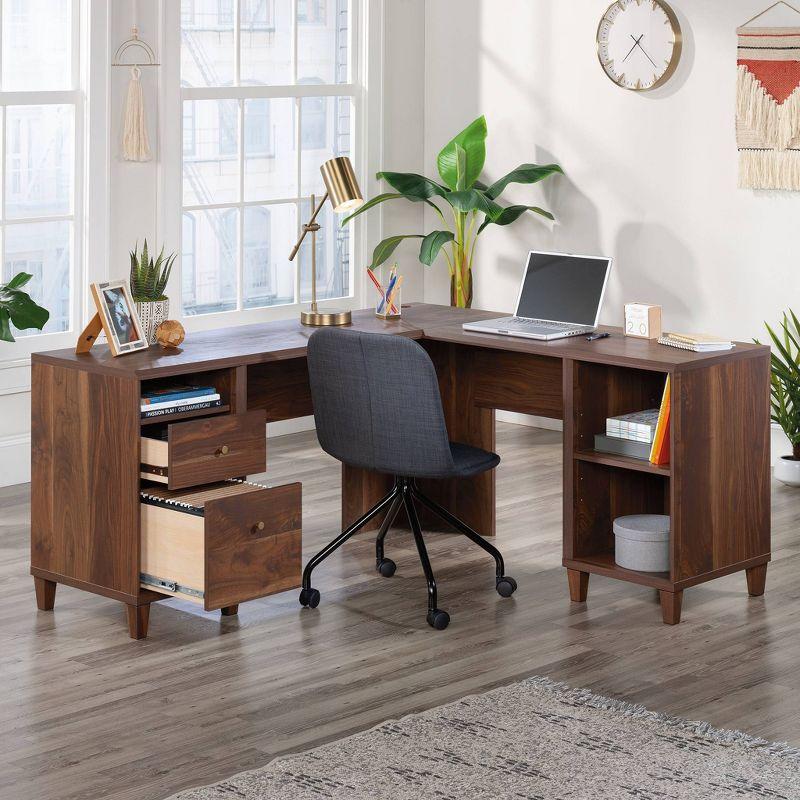 Sauder Willow Place L Desk Grand Walnut