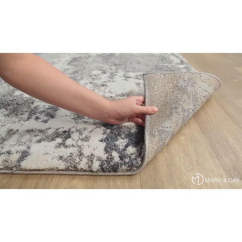 Mark & Day Ciel 6'7"x9'6" Rectangle Woven Indoor Area Rugs Medium Gray