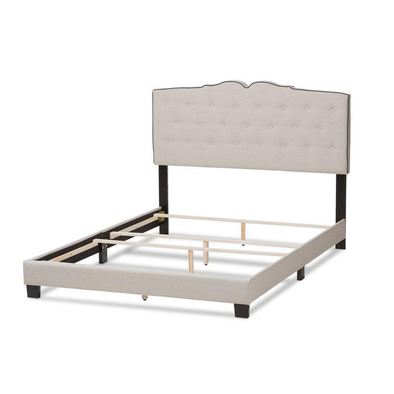 Full Vivienne Modern Bed with Headboard & Box Spring Support - Baxton Studio