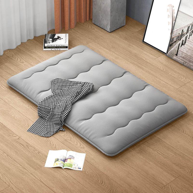 Costway Full Futon Mattress Japanese Floor Pad Washable Cover Carry Bag Gray