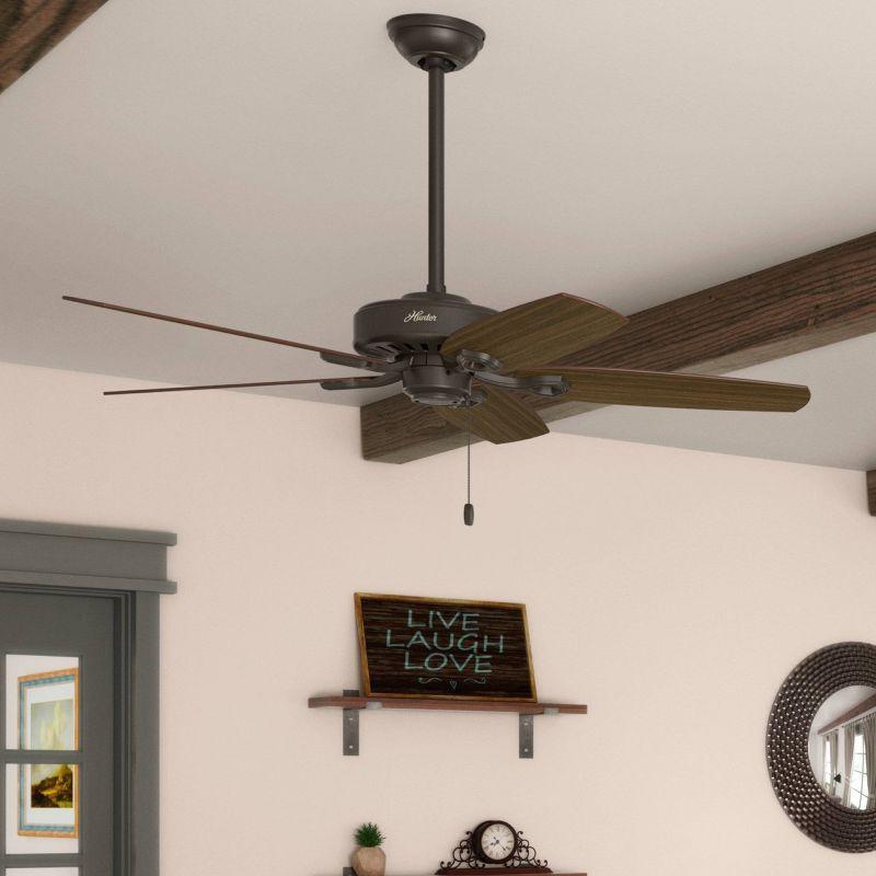 52" Builder Elite 5 - Blade Standard Ceiling Fan with Pull Chain