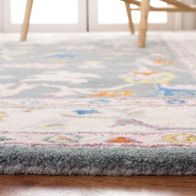 Anatolia AN513 Hand Tufted Area Rug  - Dark Grey/Ivory - 6'x6' - Safavieh.