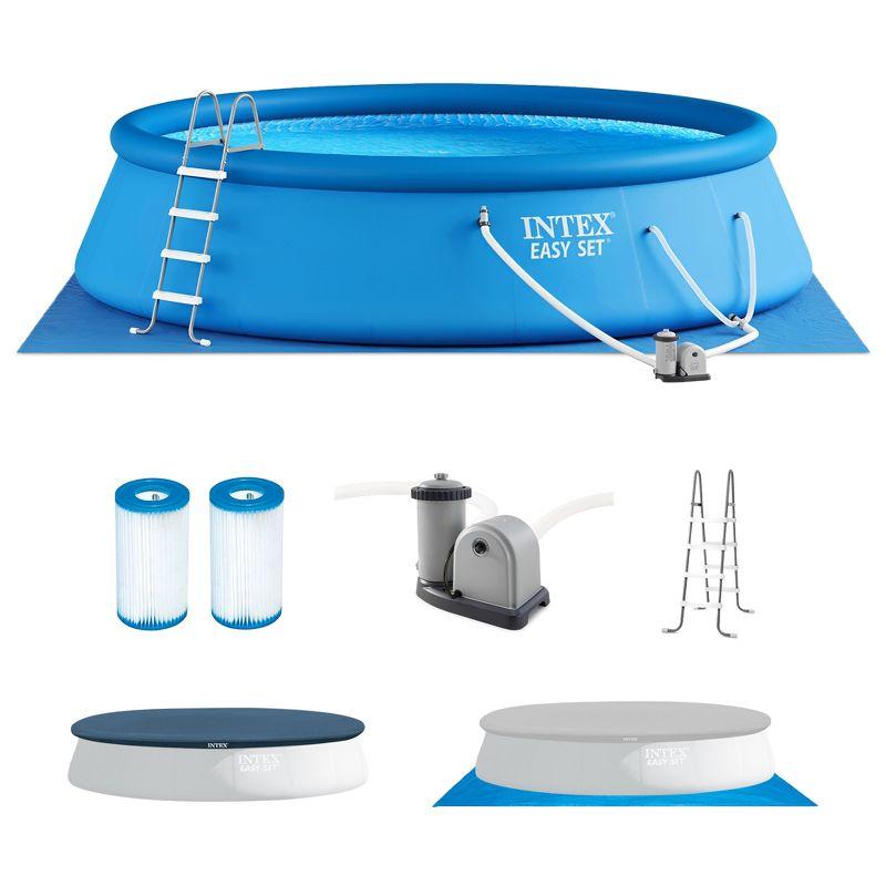 Intex Intex Easy Set Inflatable Kid Swimming Pool with Filter Pump