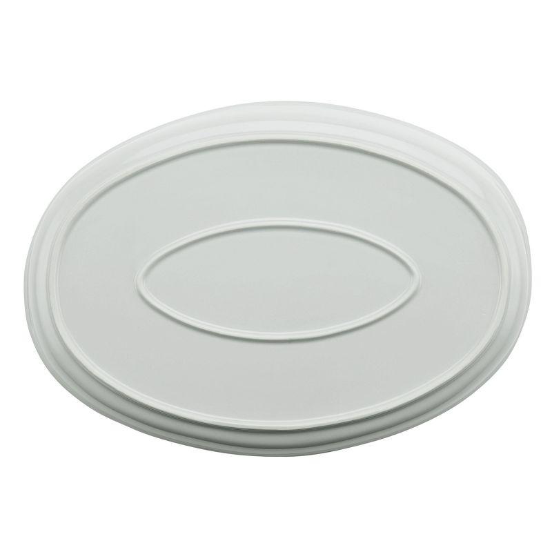 Light Sea Salt Gray Ceramic Oval Baker Set, 2-Piece