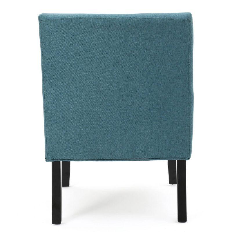 Kassi Accent Chair Dark Teal - Christopher Knight Home: Upholstered Rubberwood, Contemporary Style