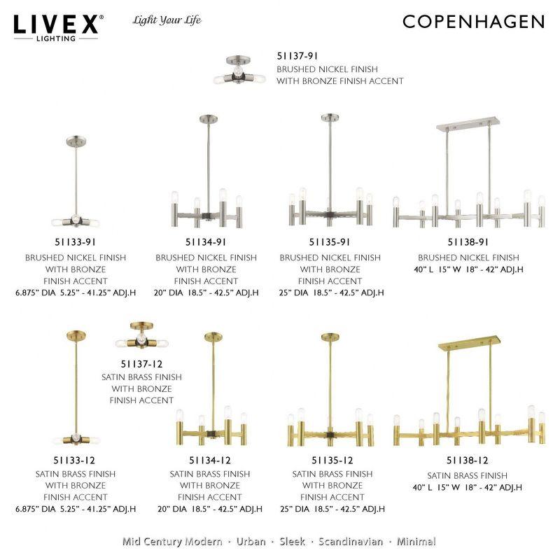 Livex Lighting Copenhagen 5 - Light Chandelier in  Satin Brass