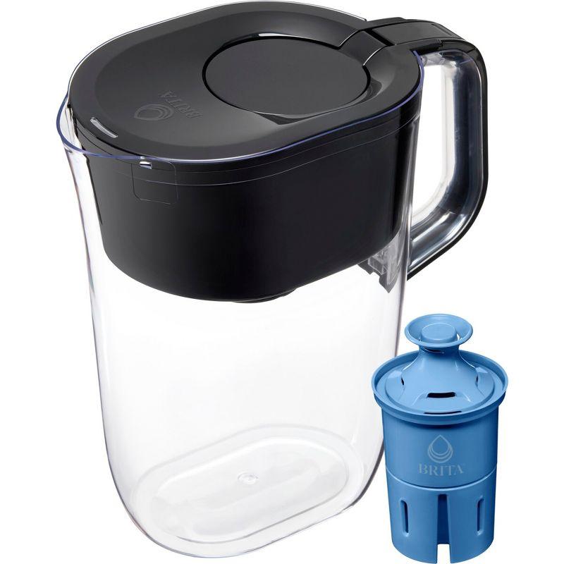 Brita 10-Cup Black BPA-Free Water Filter Pitcher with Elite Filter