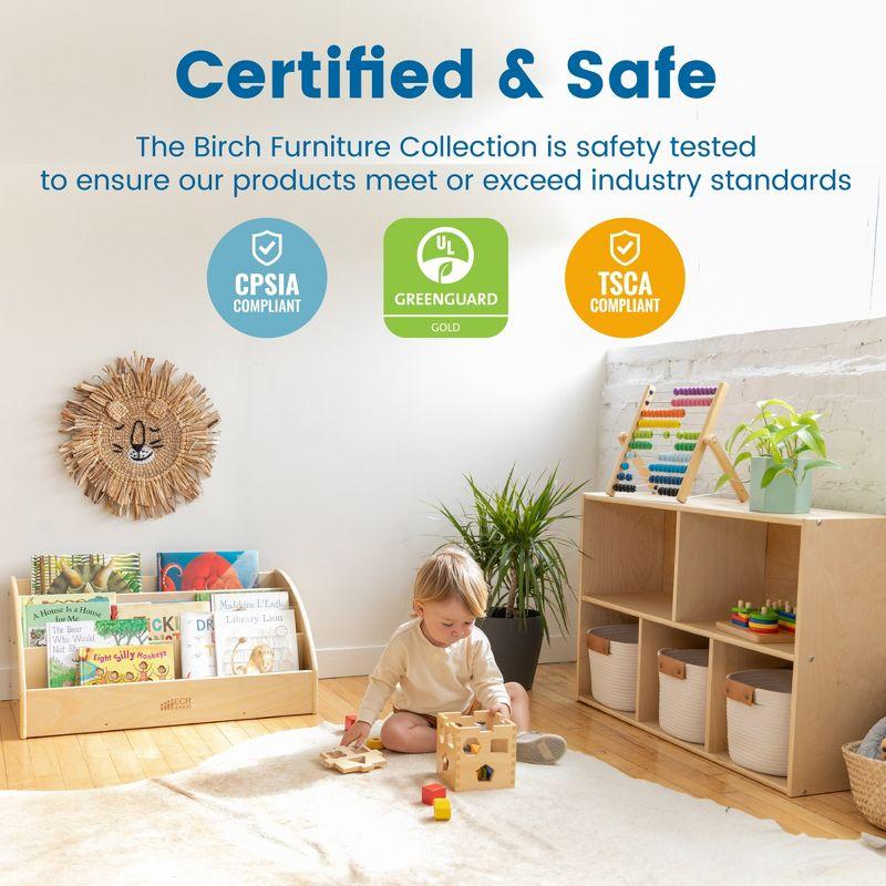 ECR4Kids ECR4Kids 5-Compartment Easy to Reach Book Display, Classroom Storage, Natural