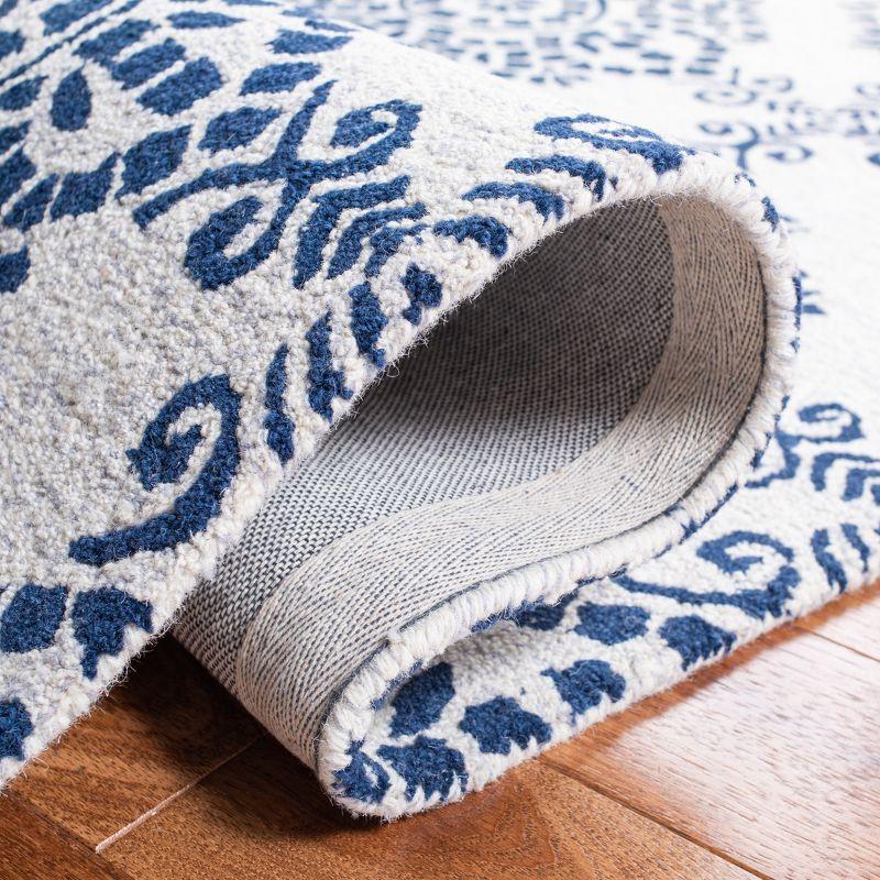 Micro-Loop MLP647 Hand Tufted Area Rug - Ivory/Blue - 5'x8' - Safavieh.